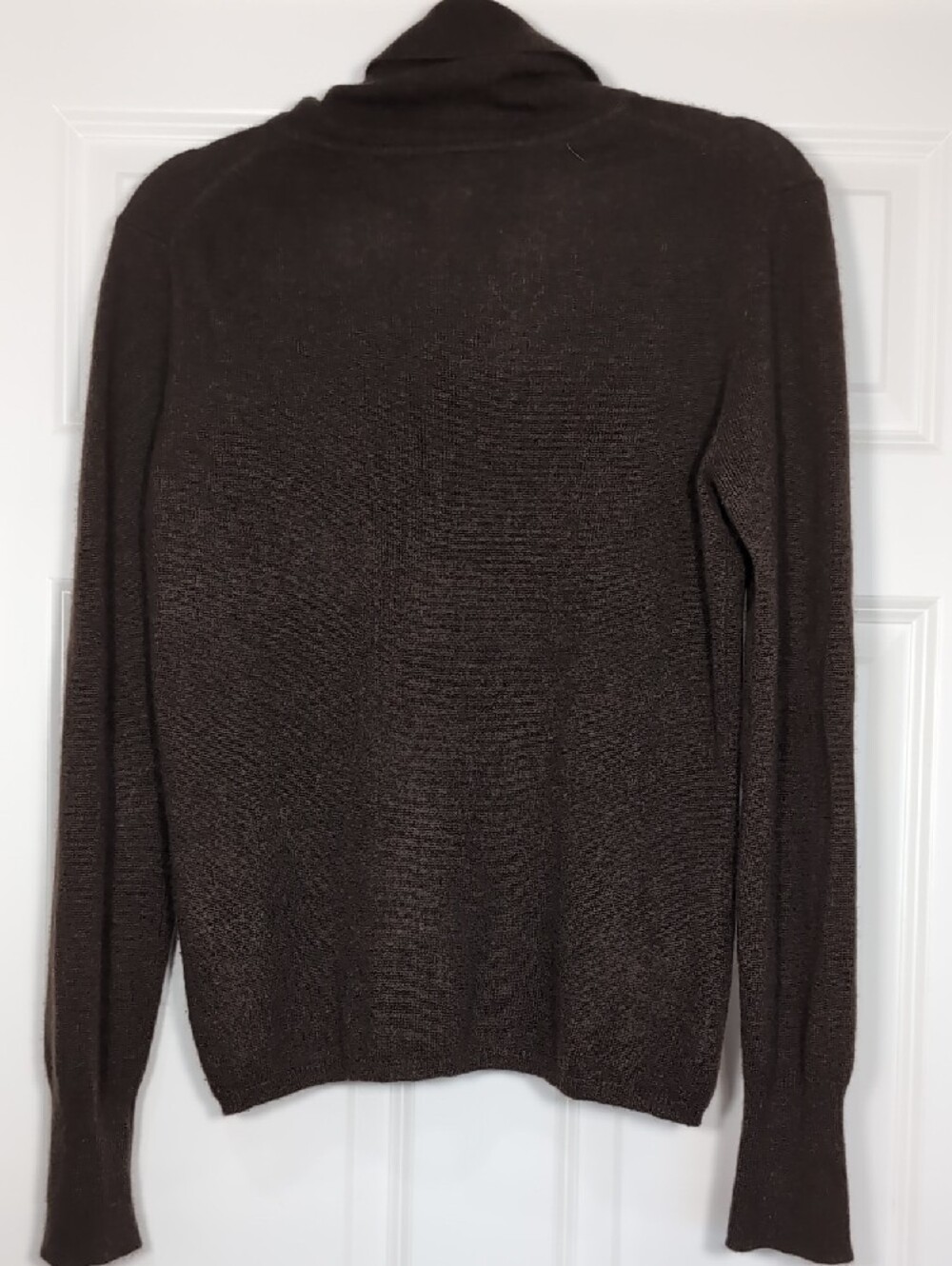 Women's Brown Turtleneck Sweater Cashmere Size Medium - Picture 6 of 8